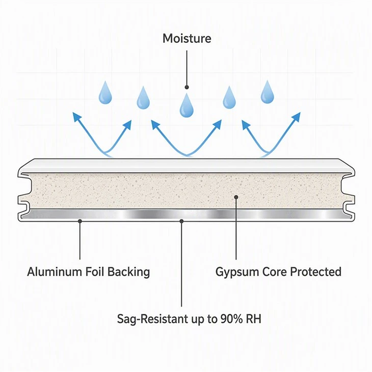 Aluminum Foil Back Veneer PVC Plasterboard Ceiling high quality
